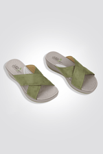 כפכף רוקי רצועות מוצלבות בצבע זית - MASHBIR//365