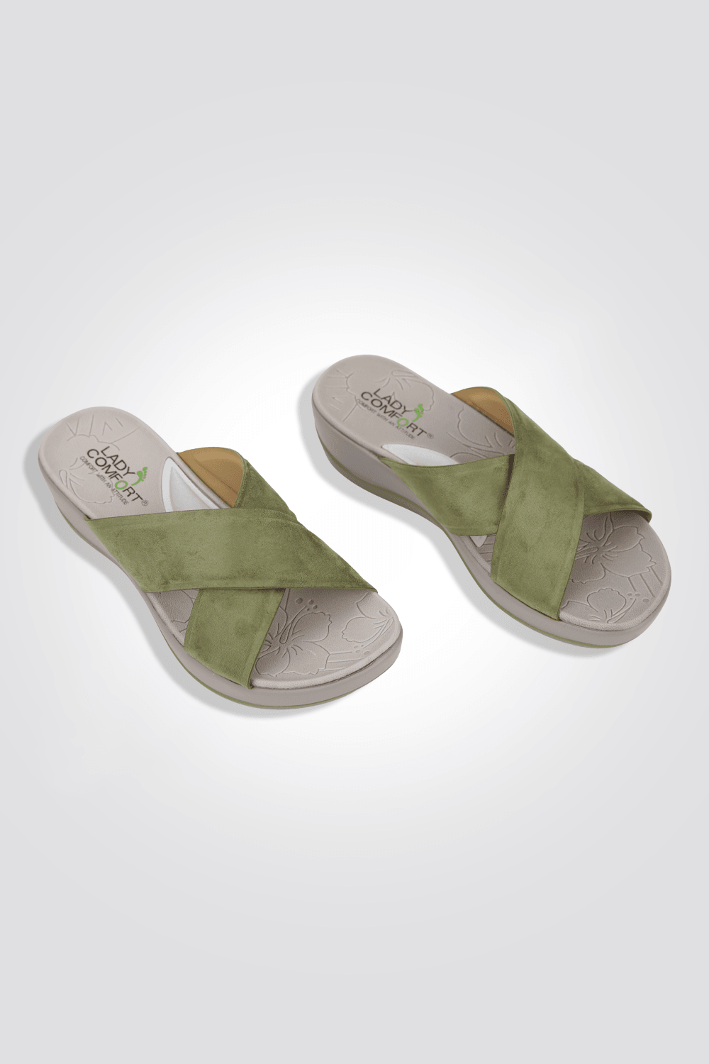 כפכף רוקי רצועות מוצלבות בצבע זית - MASHBIR//365