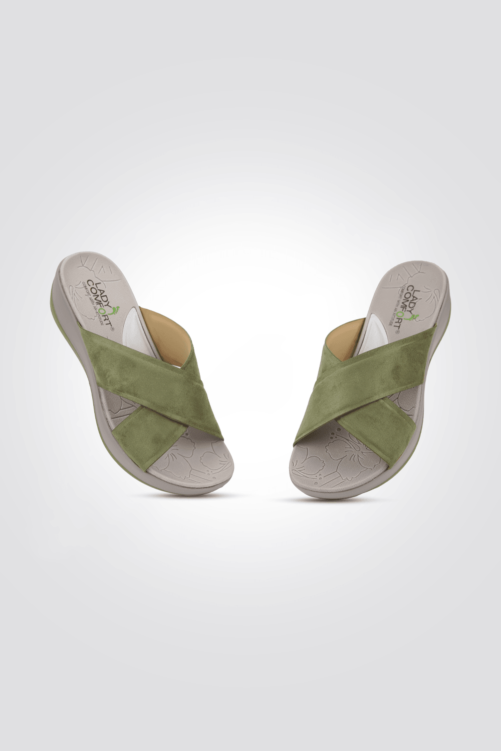 כפכף רוקי רצועות מוצלבות בצבע זית - MASHBIR//365