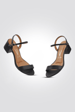 סנדל עקב מרובע בצבע שחור - MASHBIR//365