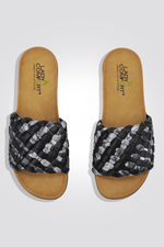 כפכף רצועת צמה בצבע שחור - MASHBIR//365