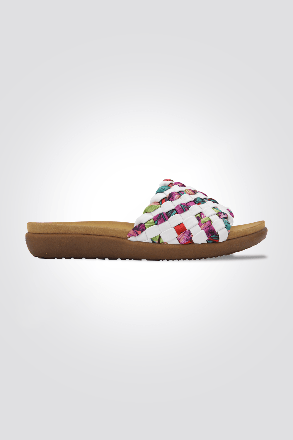 כפכף רצועת צמה בצבע לבן - MASHBIR//365