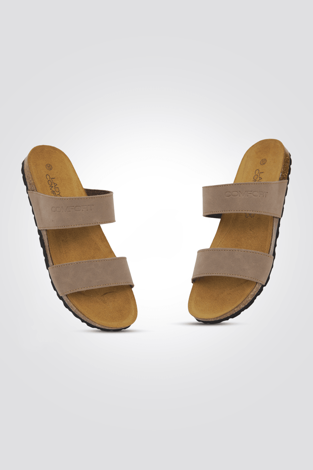 כפכף 2 רצועות בצבע חום LADY COMFORT - MASHBIR//365