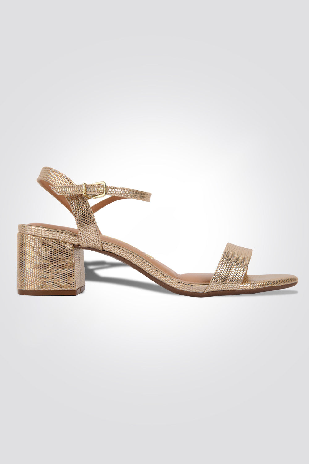 סנדל עקב מנוחש בצבע זהב