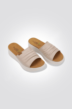 כפכפי פלטפורמה כיווצים בצבע ניוד - MASHBIR//365