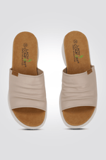 כפכפי פלטפורמה כיווצים בצבע ניוד - MASHBIR//365