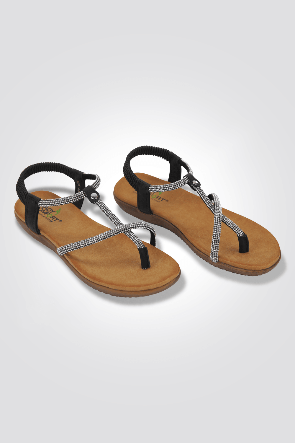 סנדלי אצבע בצבע שחור - MASHBIR//365