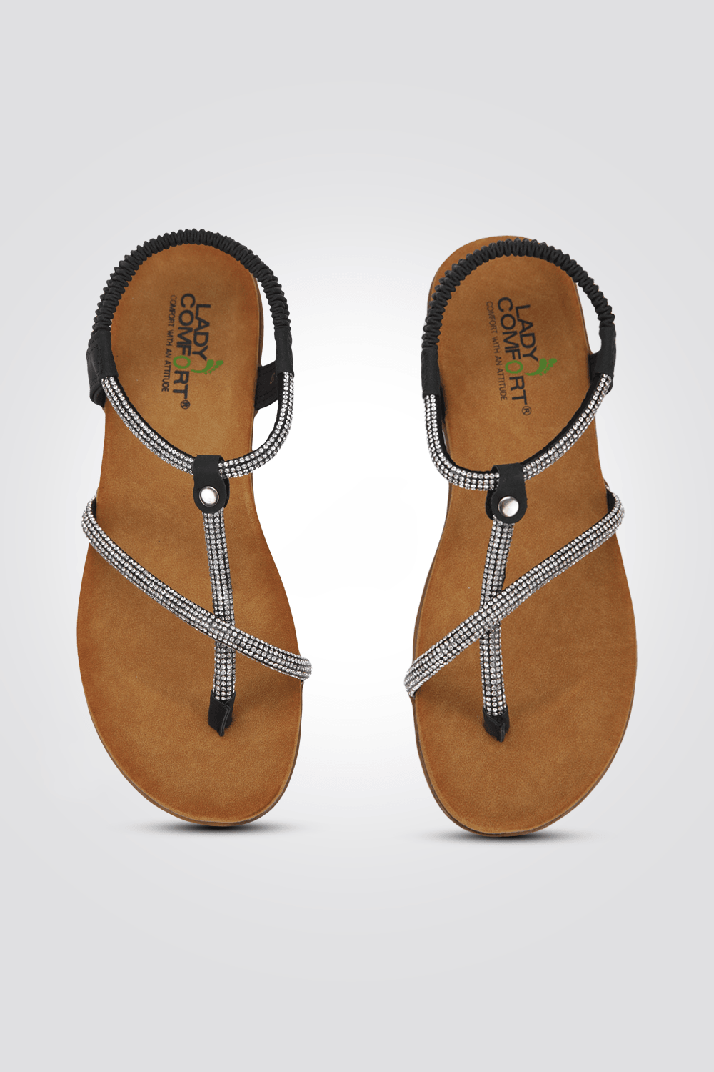 סנדלי אצבע בצבע שחור - MASHBIR//365