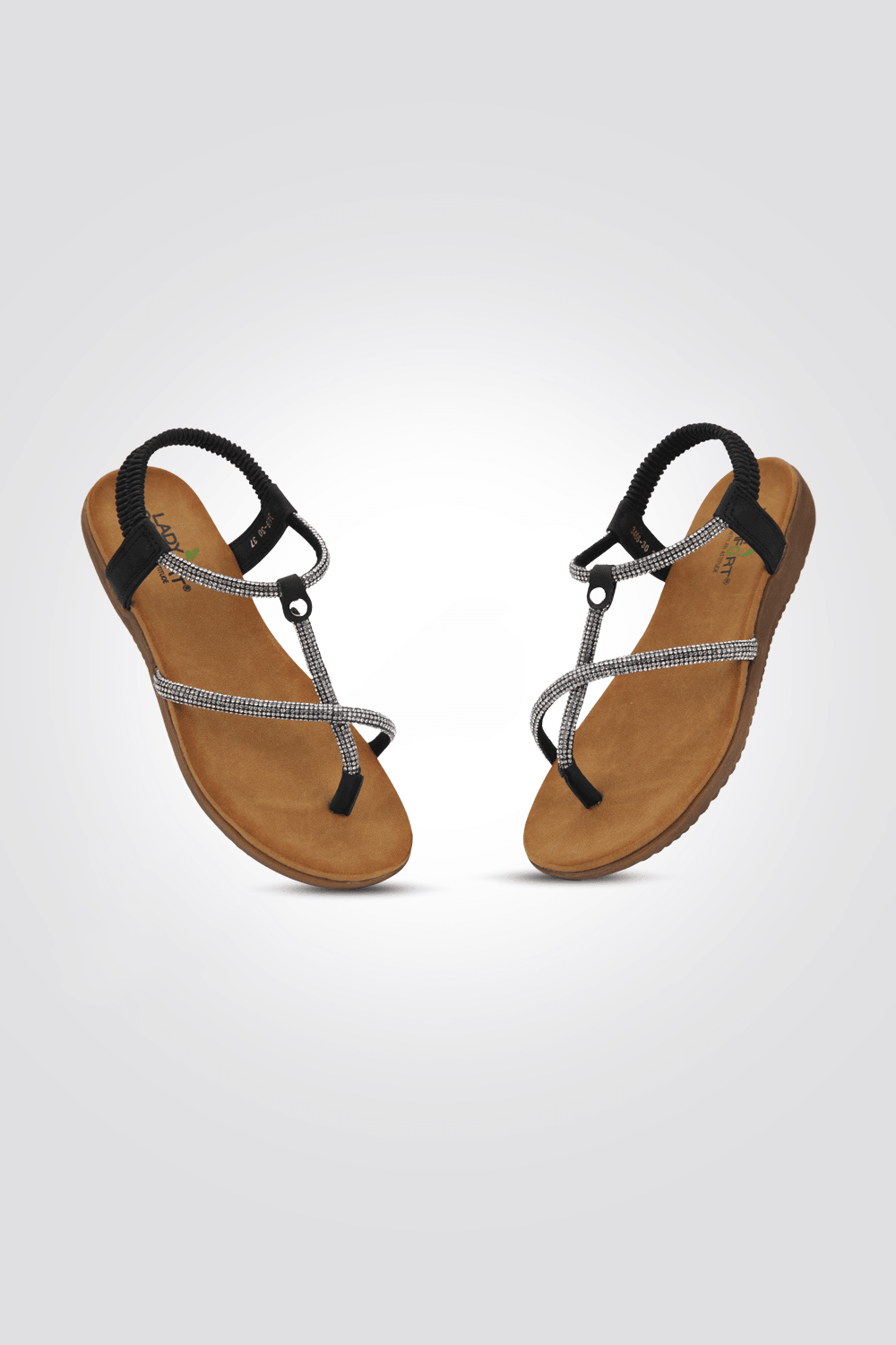 סנדלי אצבע בצבע שחור - MASHBIR//365