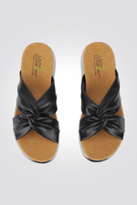 כפכף רצועות מוצלבות בצבע שחור - MASHBIR//365