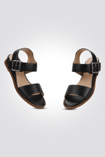 סנדל עור בצבע שחור - MASHBIR//365