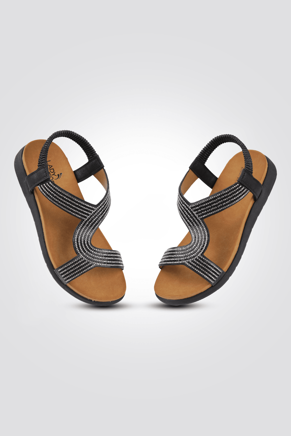 סנדל אבנים גומי בצבע שחור - MASHBIR//365