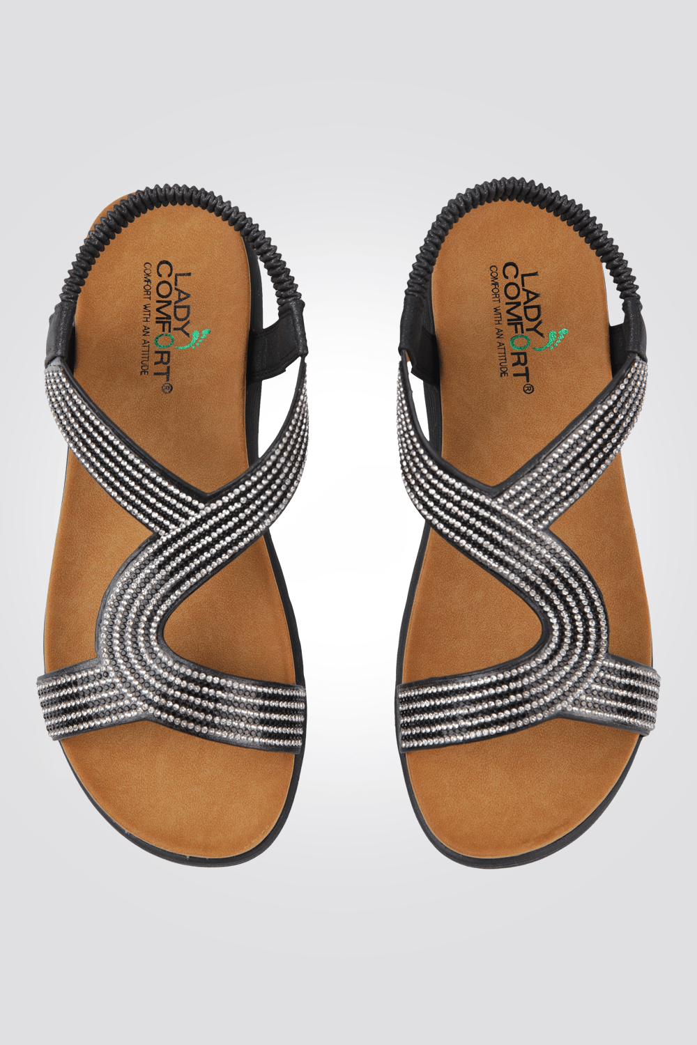 סנדל אבנים גומי בצבע שחור - MASHBIR//365