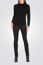 סריג בייסיק צווארון גבוה שחור