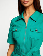 שמלת מיני כפתורים בצבע ירוק - MASHBIR//365