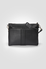 תיק צד עור בצבע שחור