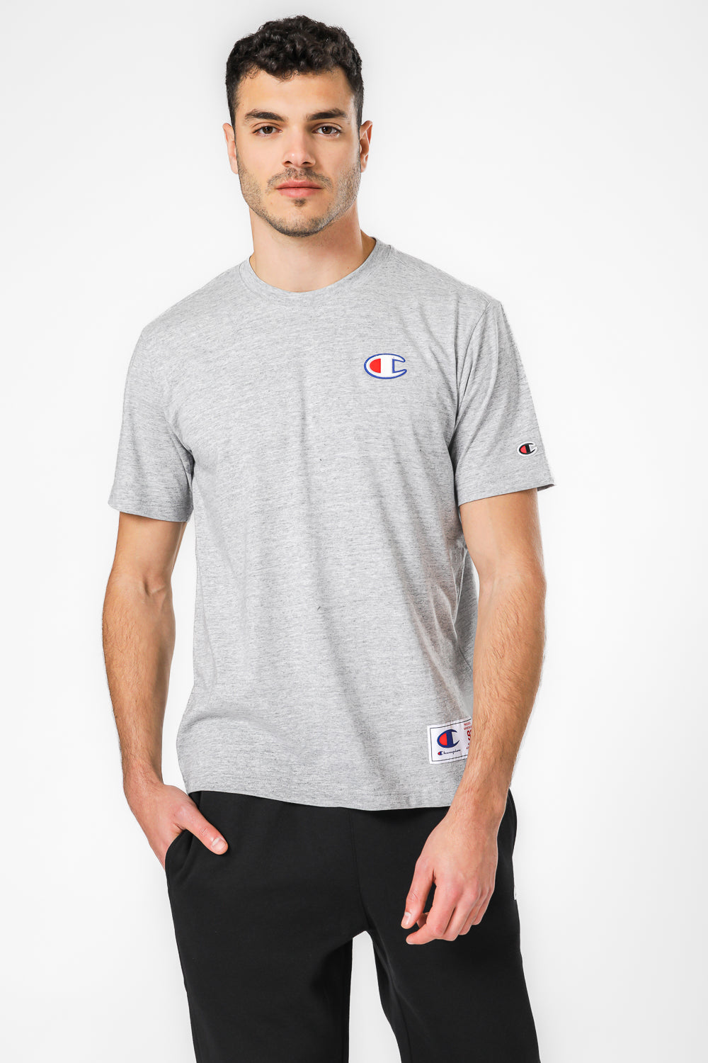 טישירט לגברים בצבע אפור