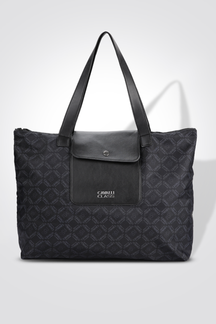 תיק צד לנשים XL בצבע שחור ואפור