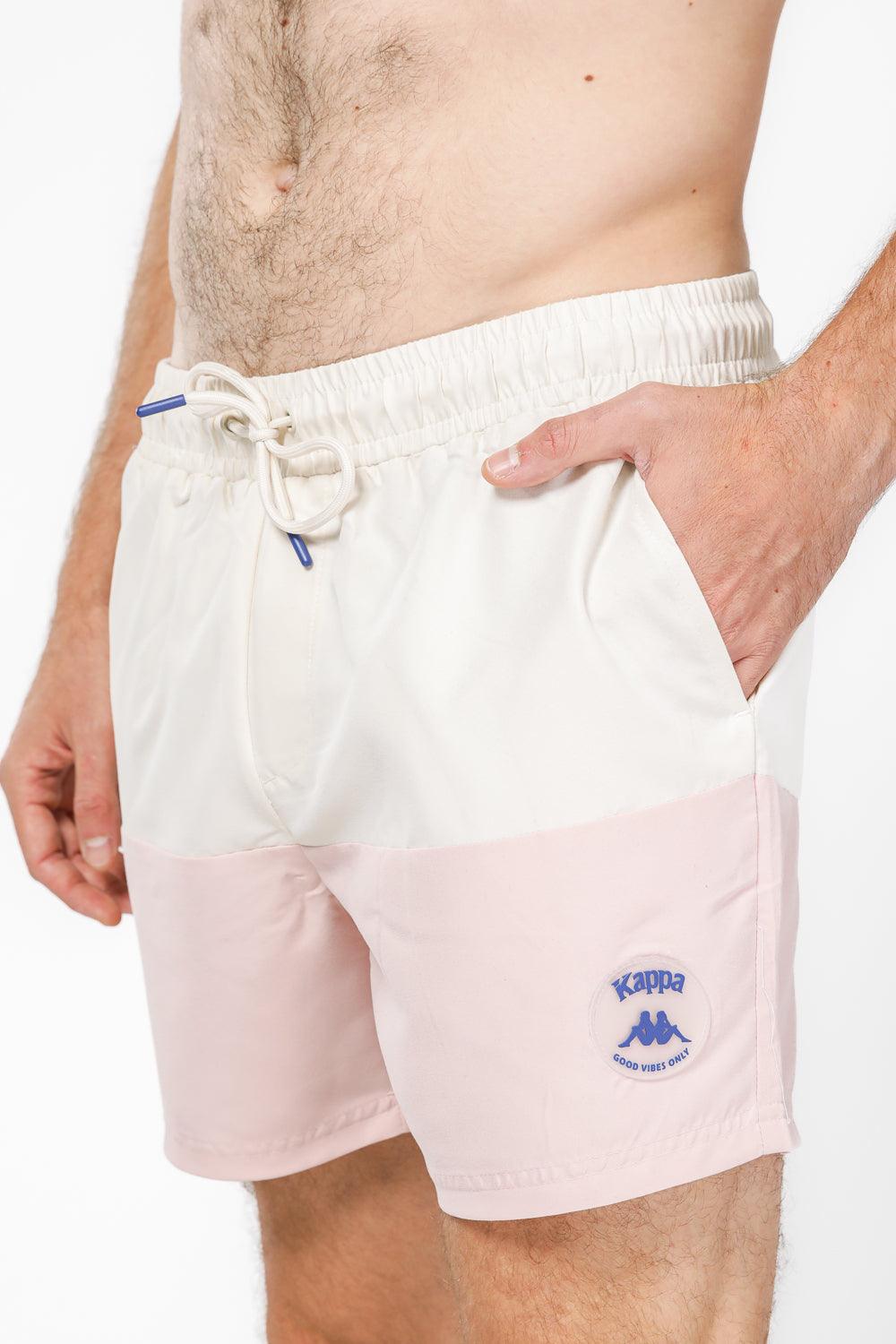 בגד ים בצבע ורוד וקרם עם לוגו - MASHBIR//365