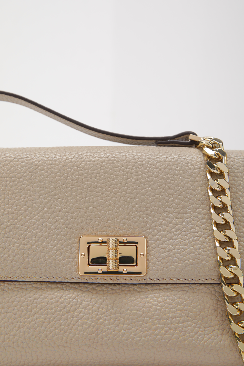 תיק צד קטן עור לנשים בצבע בז'