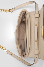 תיק צד קטן עור לנשים בצבע בז'