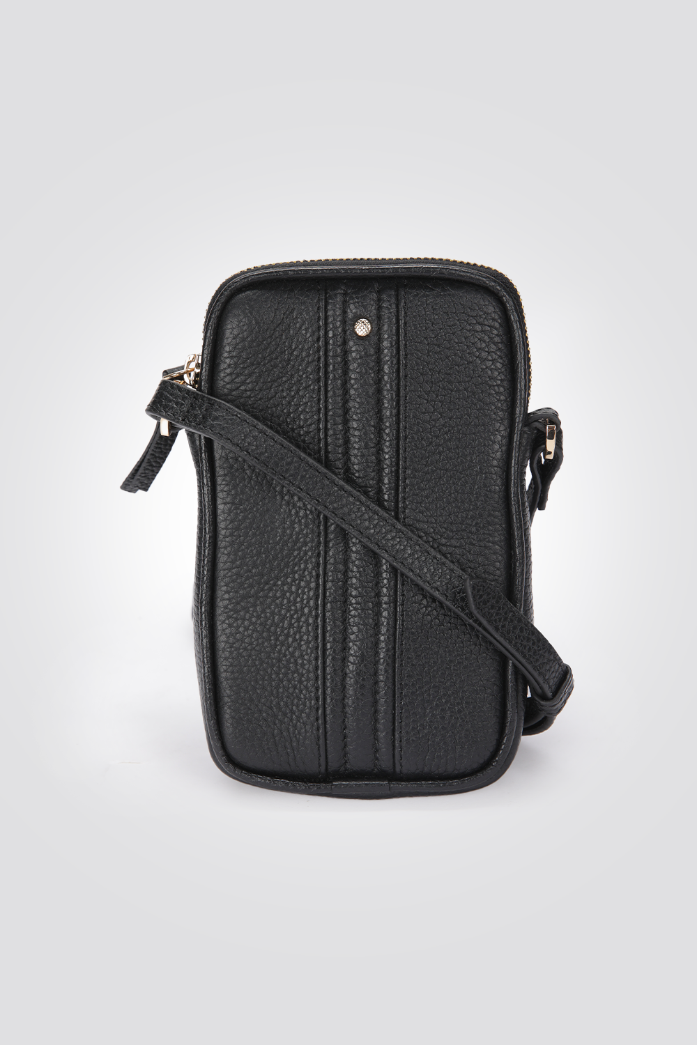 פאוץ' עור לטלפון נייד בצבע שחור