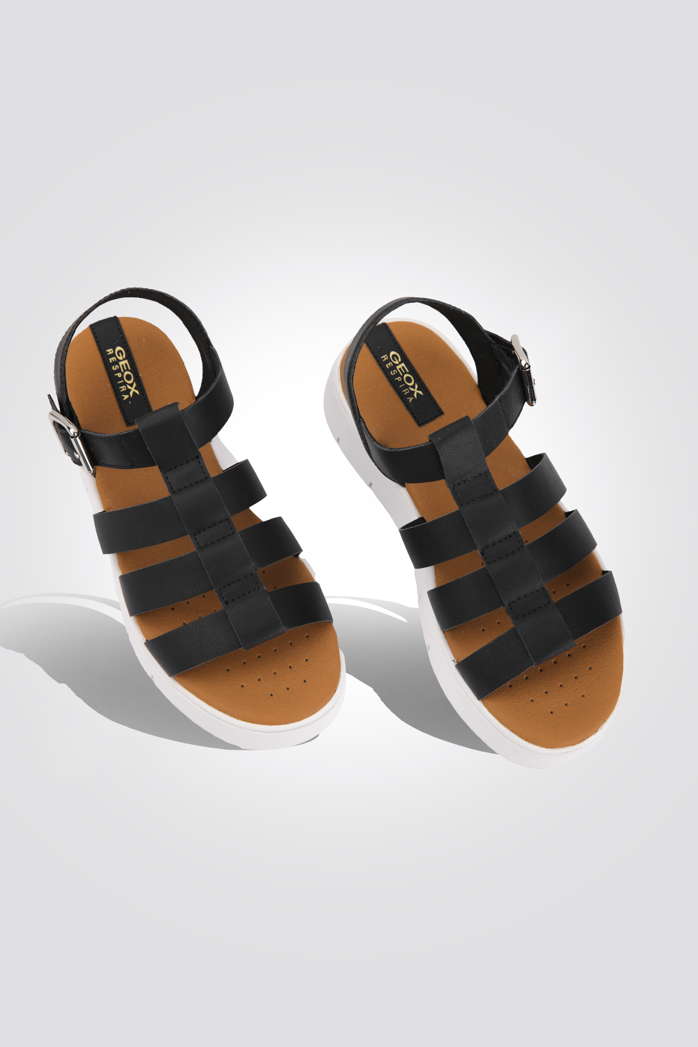 סנדלים לנשים SINT. TACCO SUP. 3 CM בצבע שחור ולבן