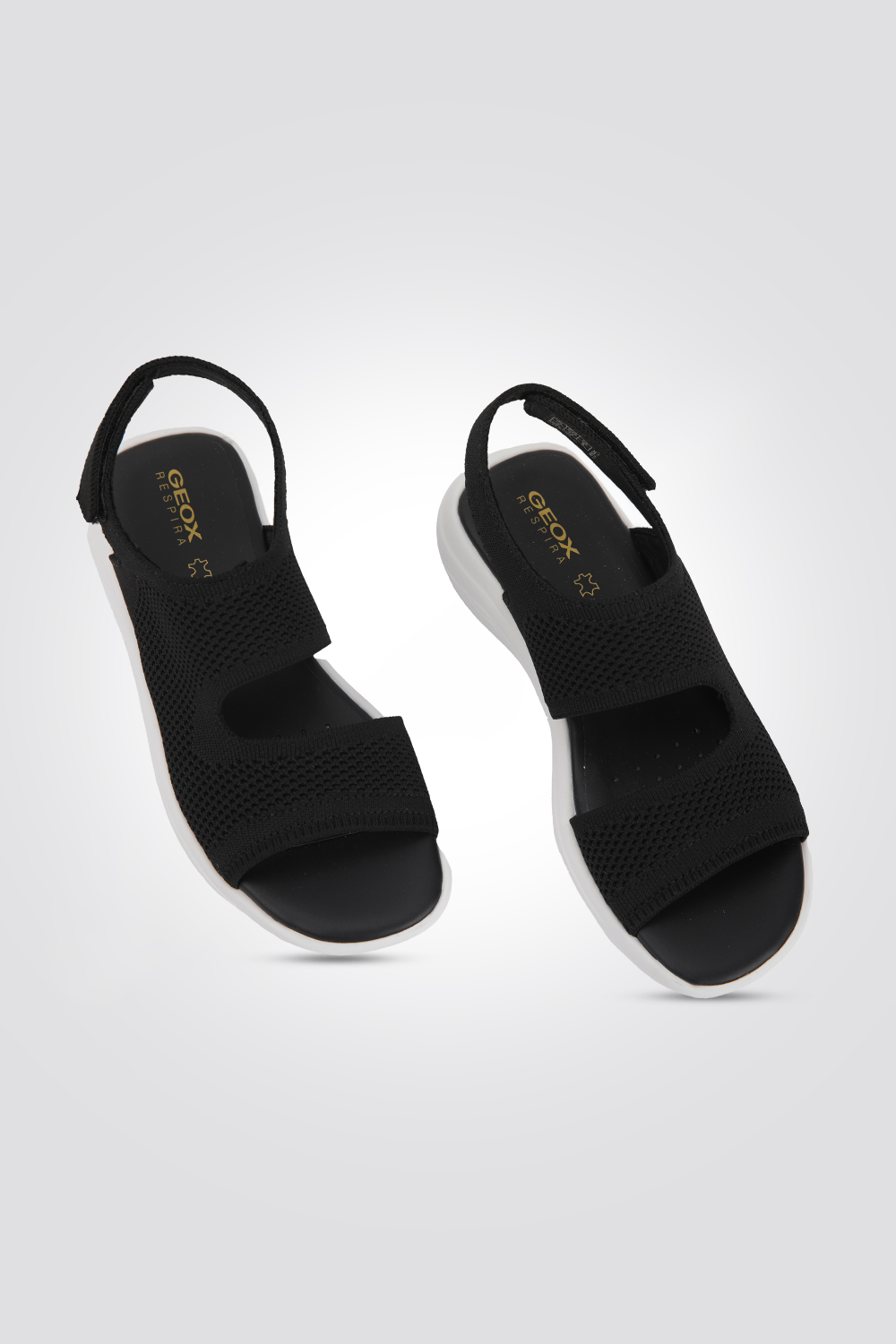 סנדלים לנשים CALZATURA TELA בצבע שחור ולבן