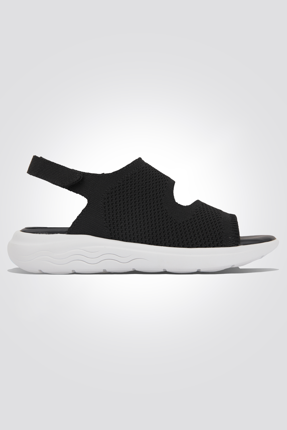 סנדלים לנשים CALZATURA TELA בצבע שחור ולבן