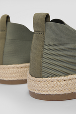 נעלי מוקסין לגברים באפקט סרוג בצבע זית