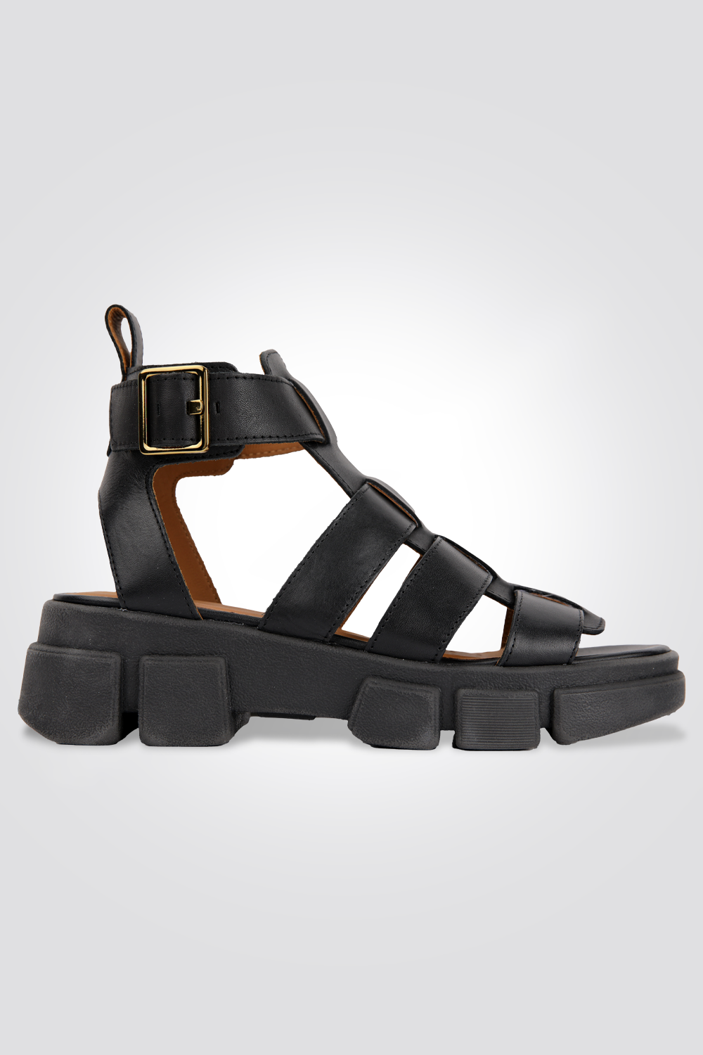 סנדלים לנשים PELLE TACCO SUP. 3 CM בצבע שחור