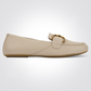 נעלי מוקסין לנשים CALZATURA PELLE DONNA בצבע קרם - 1