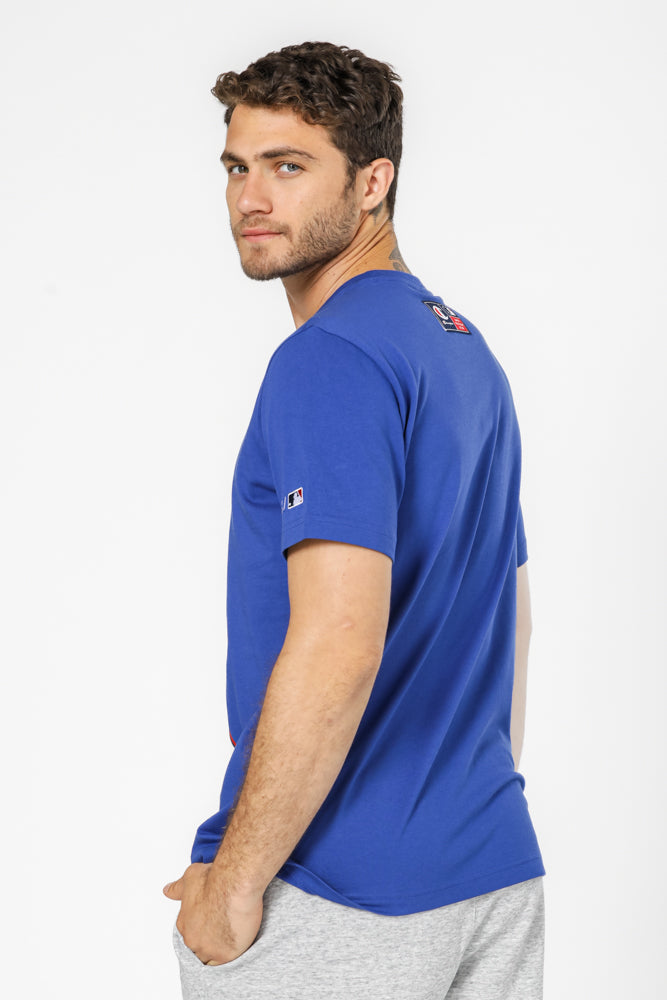 טישירט לגברים Crewneck בצבע כחול