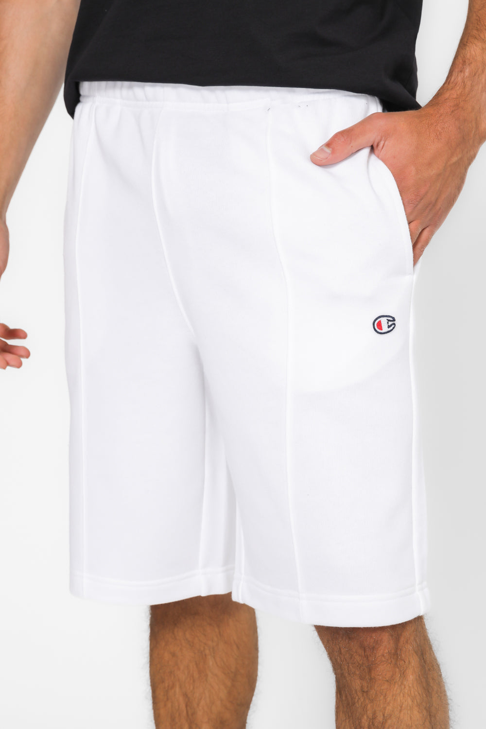 מכנסיים קצרים לגברים Bermuda בצבע לבן