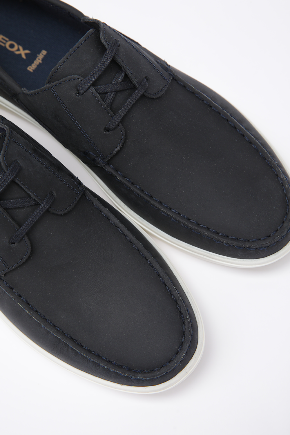 נעלי מוקסין עור לגברים AVOLA בצבע נייבי