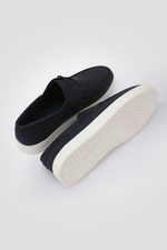 נעלי מוקסין עור לגברים AVOLA בצבע נייבי