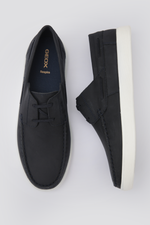 נעלי מוקסין עור לגברים AVOLA בצבע נייבי