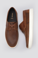 נעלי מוקסין עור לגברים AVOLA בצבע חום