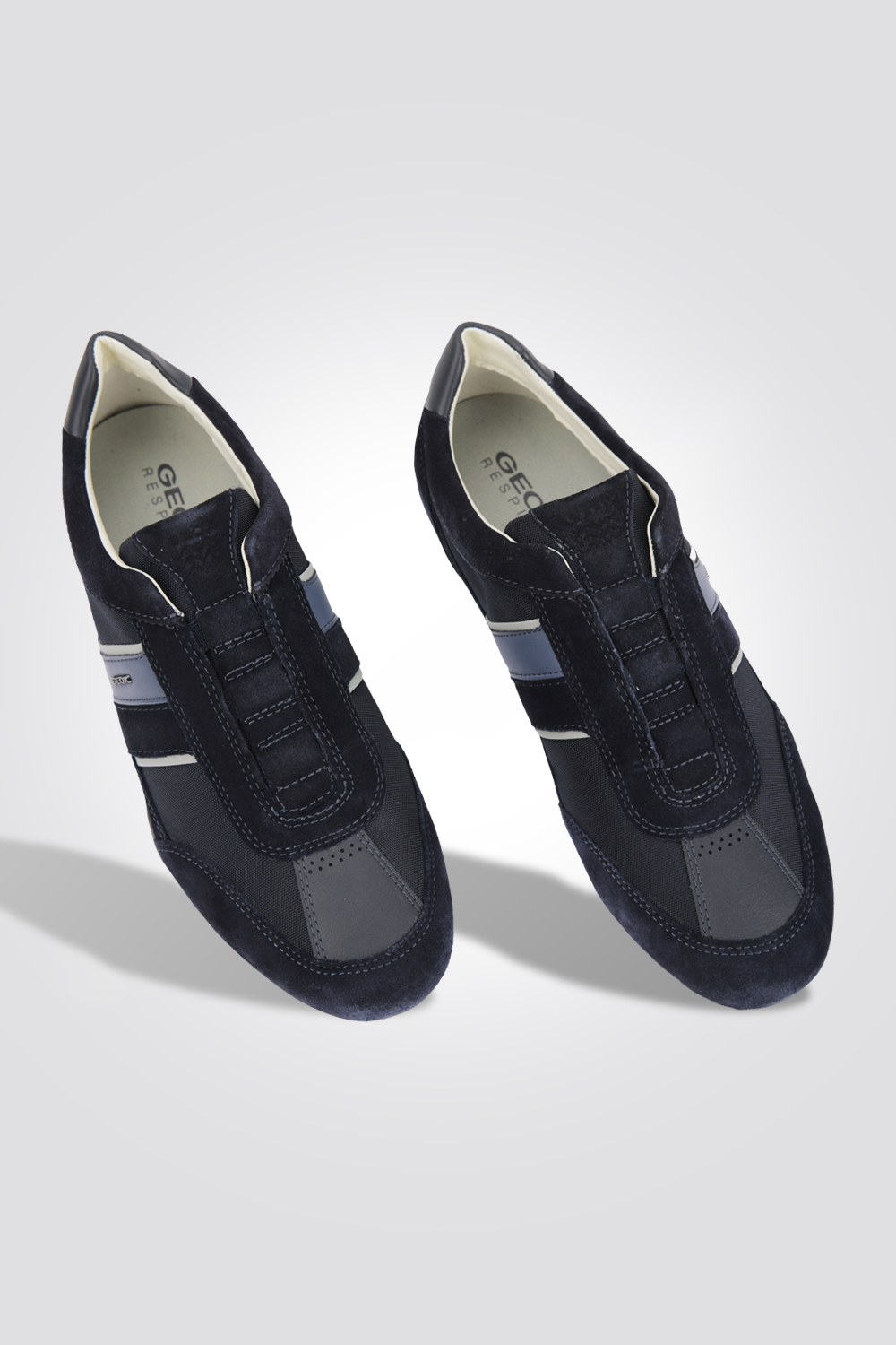 סניקרס לגברים CALZ.PELLE UOMO BASS בצבע נייבי