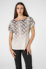 טישירט לנשים הדפס נחש 
