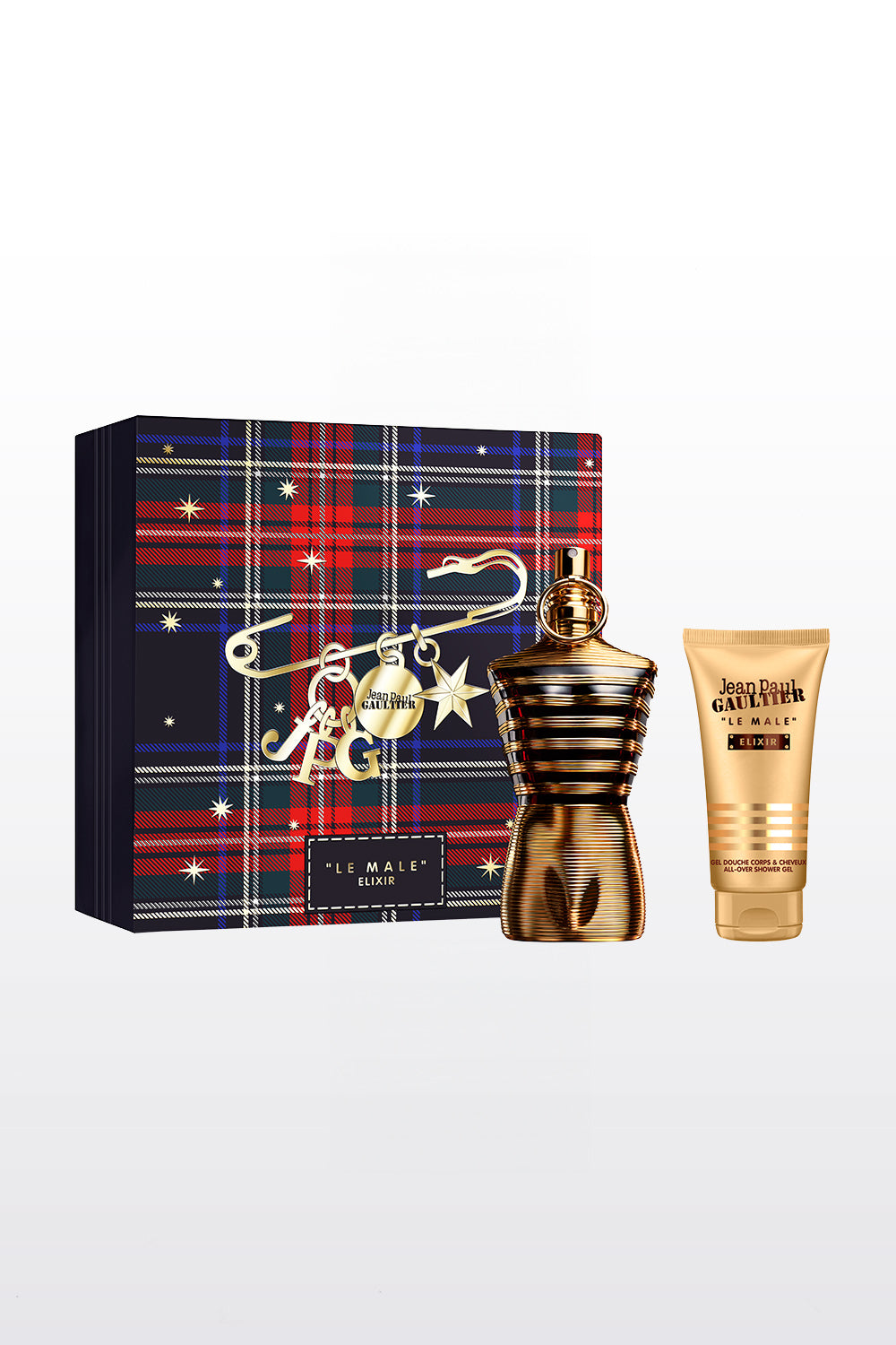 מארז בישום לגבר 125 מ"ל + ג'ל רחצה 75 מ"ל LE MALE ELIXIR PERFUME | ז'אן פול גוטייה