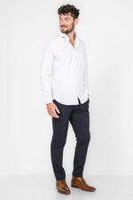 חולצה מכופתרת STRETCH MODERN בצבע לבן - MASHBIR//365