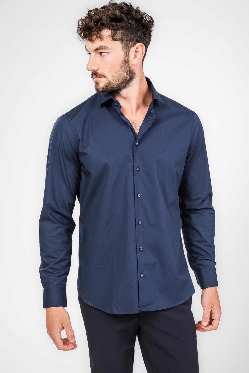 חולצה מכופתרת STRETCH MODERN בצבע נייבי - MASHBIR//365