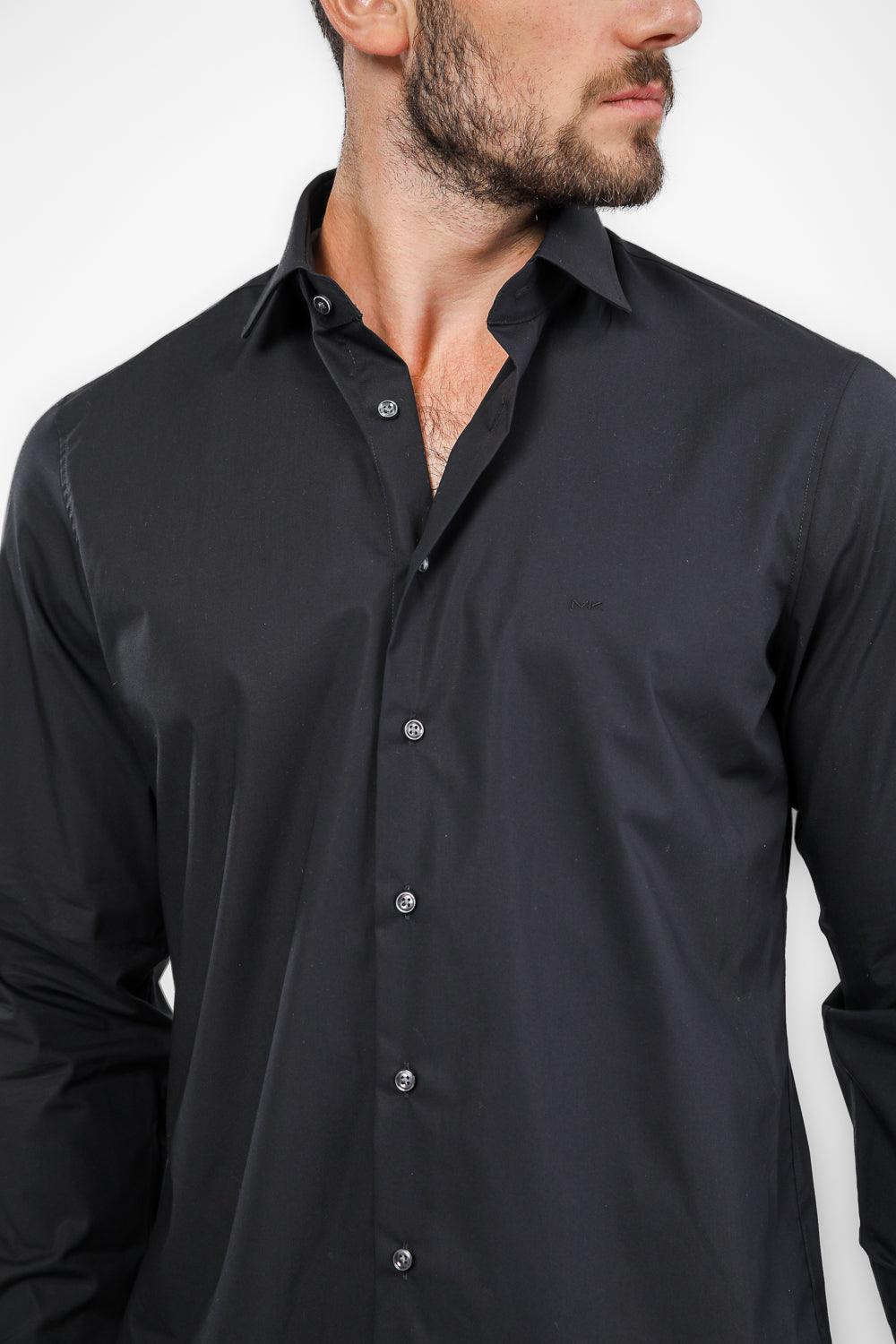 חולצה מכופתרת STRETCH MODERN בצבע שחור - MASHBIR//365