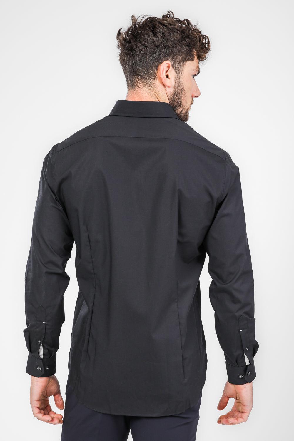 חולצה מכופתרת STRETCH MODERN בצבע שחור - MASHBIR//365