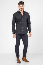 חולצה מכופתרת STRETCH MODERN בצבע שחור - MASHBIR//365