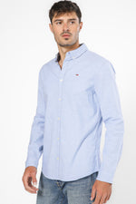 מכופתרת SLIM STRETCH OXFORD בצבע תכלת