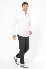 מכופתרת SLIM STRETCH OXFORD בצבע לבן