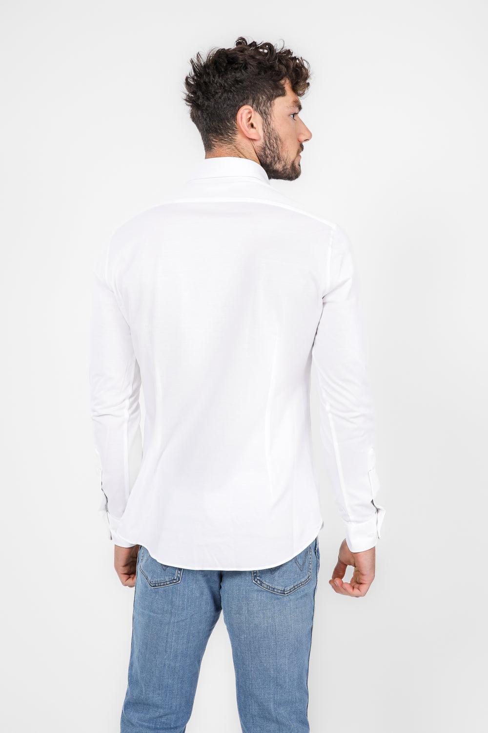 חולצה מכופתרת SOLID PIQUE בצבע לבן - MASHBIR//365