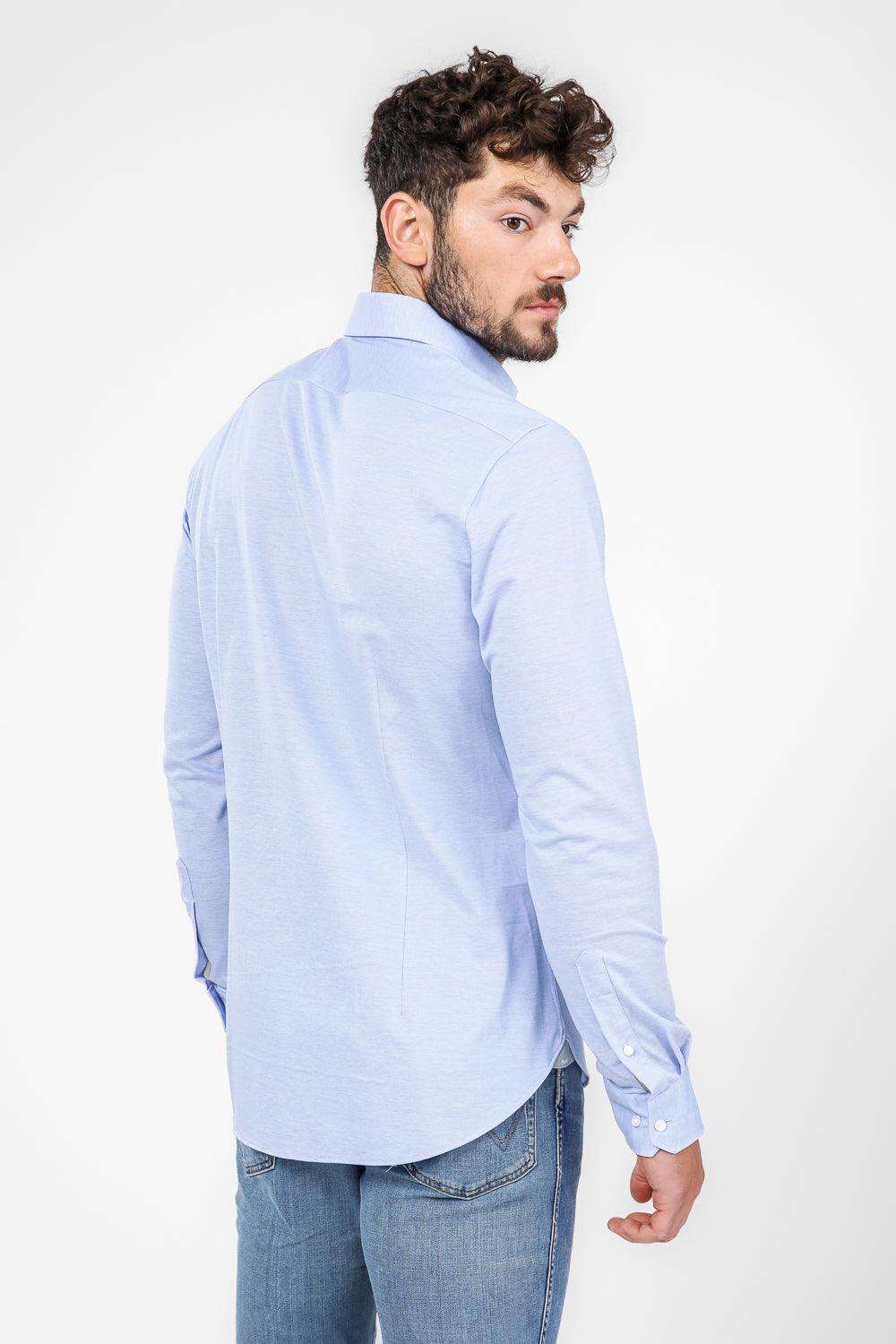 חולצה מכופתרת SOLID PIQUE בצבע תכלת - MASHBIR//365